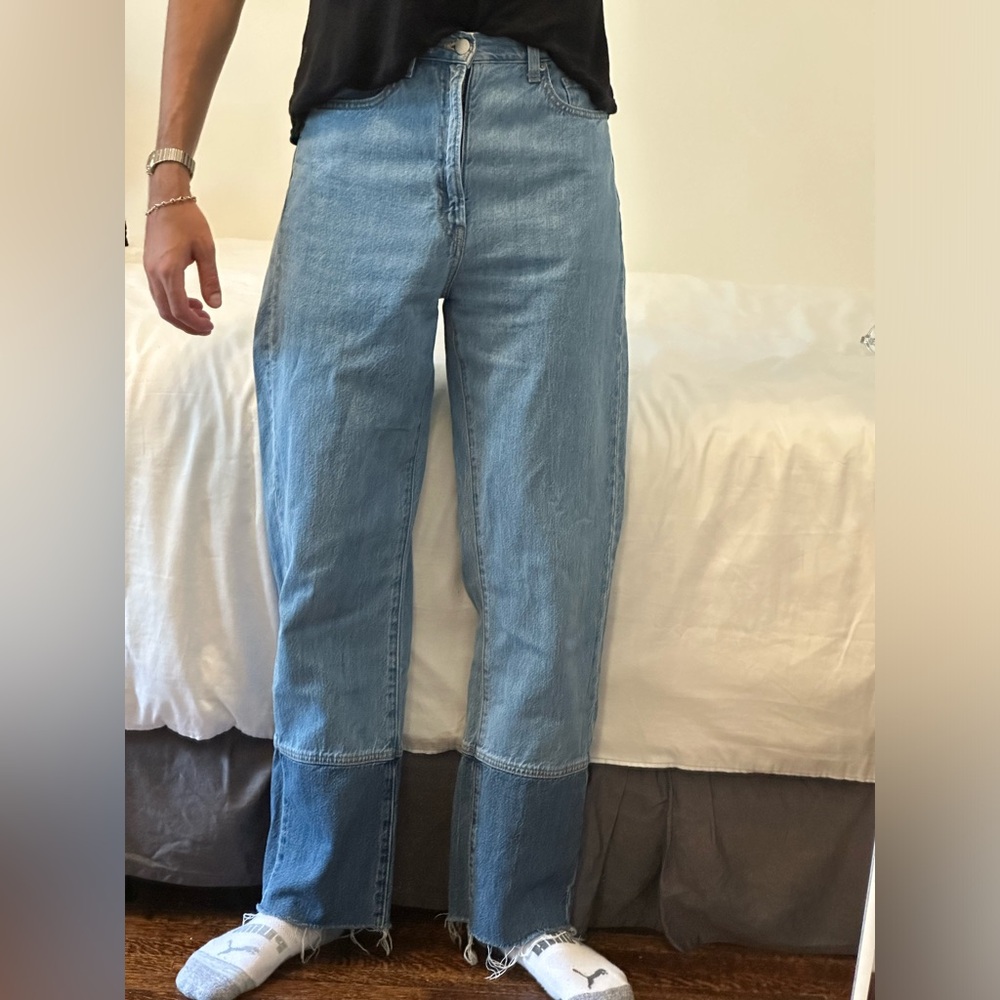 Uniqlo x jw anderson colour block jeans